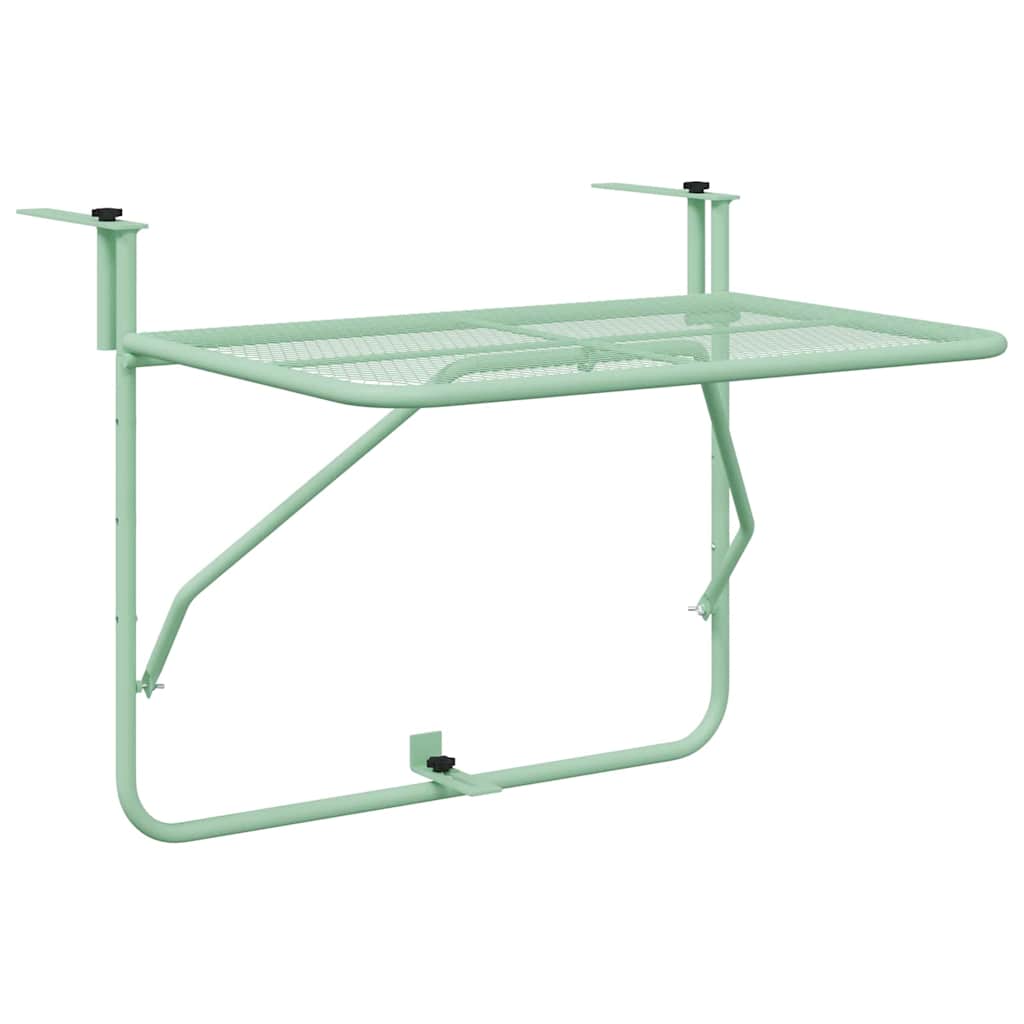 Hanging Balcony Table Mint green 60 x 39 x 65 cm Steel